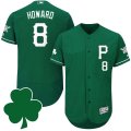 2016 Men Pittsburgh Pirates #8 Ryan Howard St. Patricks Day Green Celtic Flexbase Authentic Collection Jersey