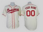 Milwaukee Brewers Cream 1948 Turn Back The Clock Mens Customized Throwback Jersey