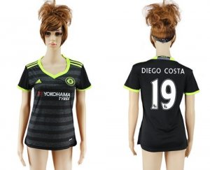 Womens Chelsea #19 Diego Costa Away Soccer Club Jersey