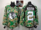 NHL Chicago Blackhawks #2 Duncan Keith Camo Veterans Day Practice 2015 Stanley Cup Champions jerseys