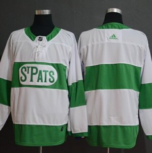 Maple Leafs Blank White 2019 St. Patrick\'s Day Adidas