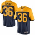 Mens Nike Green Bay Packers #36 LaDarius Gunter Limited Navy Blue Alternate NFL Jersey
