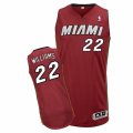 Mens Adidas Miami Heat #22 Derrick Williams Authentic Red Alternate NBA Jersey