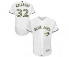 Mens Majestic Toronto Blue Jays #32 Roy Halladay Authentic White 2016 Memorial Day Fashion Flex Base MLB Jersey