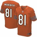 Men's Nike Chicago Bears #81 Cameron Meredith Elite Orange Alternate NFL Jersey