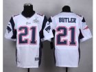 2015 Super Bowl XLIX Nike New England Patriots #21 butler white jerseys(Elite