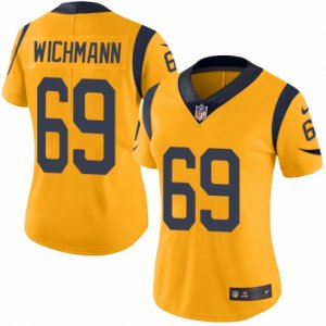 Women\'s Nike Los Angeles Rams #69 Cody Wichmann Limited Gold Rush NFL Jersey