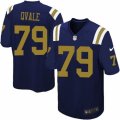 Mens Nike New York Jets #79 Brent Qvale Limited Navy Blue Alternate NFL Jersey