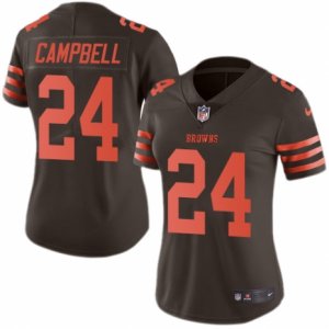 Women\'s Nike Cleveland Browns #24 Ibraheim Campbell Limited Brown Rush NFL Jersey