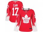 Women Toronto Maple Leafs #17 Wendel Clark Red Alternate Stitched NHL Jersey