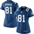 Women Nike Indianapolis Colts #81 Andre Johnson blue jerseys