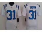 Nike Women nfl Indianapolis Colts #31 Donald Brown white jerseys