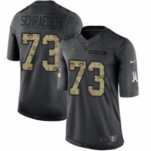 Mens Nike Atlanta Falcons #73 Ryan Schraeder Limited Black 2016 Salute to Service NFL Jersey