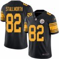 Men Nike Pittsburgh Steelers #82 John Stallworth Black Color Rush Limited Jersey