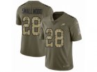 Men Nike Philadelphia Eagles #28 Wendell Smallwood Limited Olive Camo 2017 Salute to Service NFL Jersey