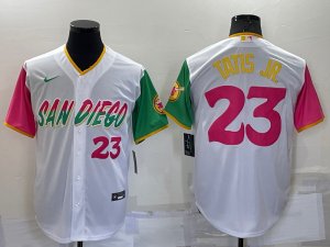 Padres #23 Fernando Tatis Jr. White Nike 2022 City Connect Cool Base Jersey