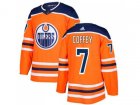 Adidas Edmonton Oilers #7 Paul Coffey Orange Home Authentic Stitched NHL Jersey