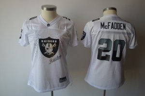 women nfl oakland raiders #20 mcfadden white[2011 fem fan]