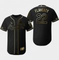 Cardinals #22 Jack Flaherty Black Gold Flexbase Jersey