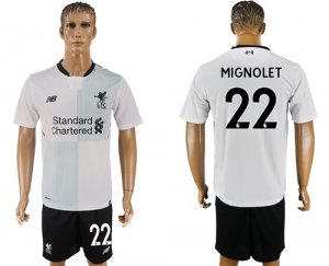 2017-18 Liverpool 22 MIGNOLET Away Soccer Jersey