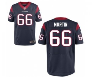 Men\'s Nike Houston Texans #66 Nick Martin Elite Navy Blue Team Color NFL Jersey