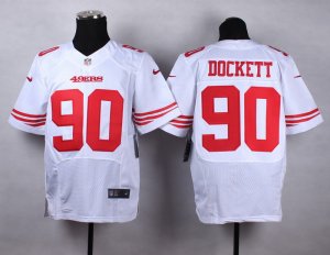 Nike San Francisco 49ers #90 Darnell Dockett white Jerseys(Elite)