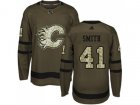Youth Adidas Calgary Flames #41 Mike Smith Green Salute to Service Stitched NHL Jersey