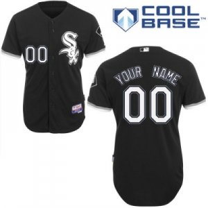 Customized Chicago White Sox Jersey Black Home Cool Base Baseball