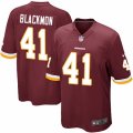 Mens Nike Washington Redskins #41 Will Blackmon Game Burgundy Red Team Color NFL Jersey