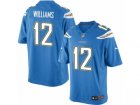 Mens Nike Los Angeles Chargers #12 Mike Williams Limited Electric Blue Alternate NFL Jersey