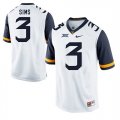 West Virginia Mountaineers #3 Charles Sims White College Football Jersey