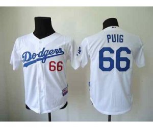 Youth mlb jerseys los angeles dodgers #66 puig white