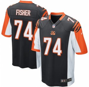 Men\'s Nike Cincinnati Bengals #74 Jake Fisher Game Black Team Color NFL Jersey