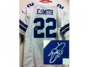 Nike Dallas Cowboys #22 Emmitt Smith white Jerseys[Elite signature]