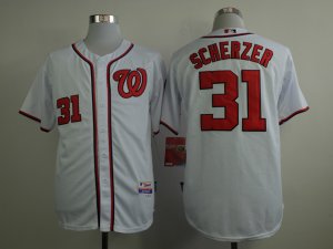 mlb Washington Nationals #31 Scherzer White jerseys