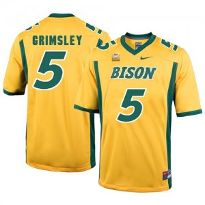 North Dakota State Bison 5 Robbie Grimsley Gold College Football Jersey