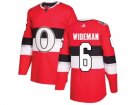 Men Adidas Ottawa Senators #6 Chris Wideman Red Authentic 2017 100 Classic Stitched NHL Jersey