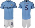 2018-19 Manchester City 5 STONES Home Soccer Jersey