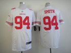 Nike San Francisco 49ers #94 Justin Smith White Jersey(Elite)