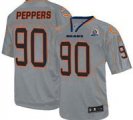 Nike Bears #90 Julius Peppers Lights Out Grey With Hall of Fame 50th Patch NFL Elite Jersey
