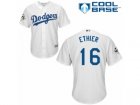 Youth Majestic Los Angeles Dodgers #16 Andre Ethier Replica White Home 2017 World Series Bound Cool Base MLB Jersey