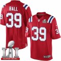 Youth Nike New England Patriots #39 Montee Ball Elite Red Alternate Super Bowl LI 51 NFL Jersey