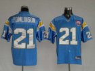 nfl san diego chargers #21 tomlison baby blue