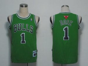 NBA Chicago Bulls #1 Derrick Rose Swingman Green