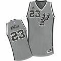 Men's Adidas San Antonio Spurs #23 Kevin Martin Swingman Silver Grey Alternate NBA Jersey
