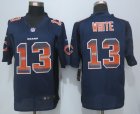 2015 New Nike Chicago Bears #13 White Navy Blue Strobe Jerseys(Limited)