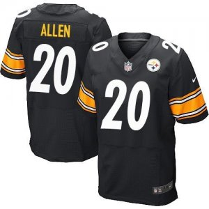 Nike Pittsburgh Steelers #20 Will Allen Black Jerseys(Elite)