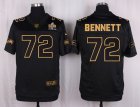 Nike Seattle Seahawks #72 Michael Bennett Black Pro Line Gold Collection Jersey(Elite)