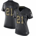 Women's Nike Arizona Cardinals #21 Patrick Peterson Limited Black 2016 Salute to Service NFL Jersey