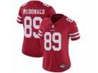 Women Nike San Francisco 49ers #89 Vance McDonald Vapor Untouchable Limited Red Team Color NFL Jersey